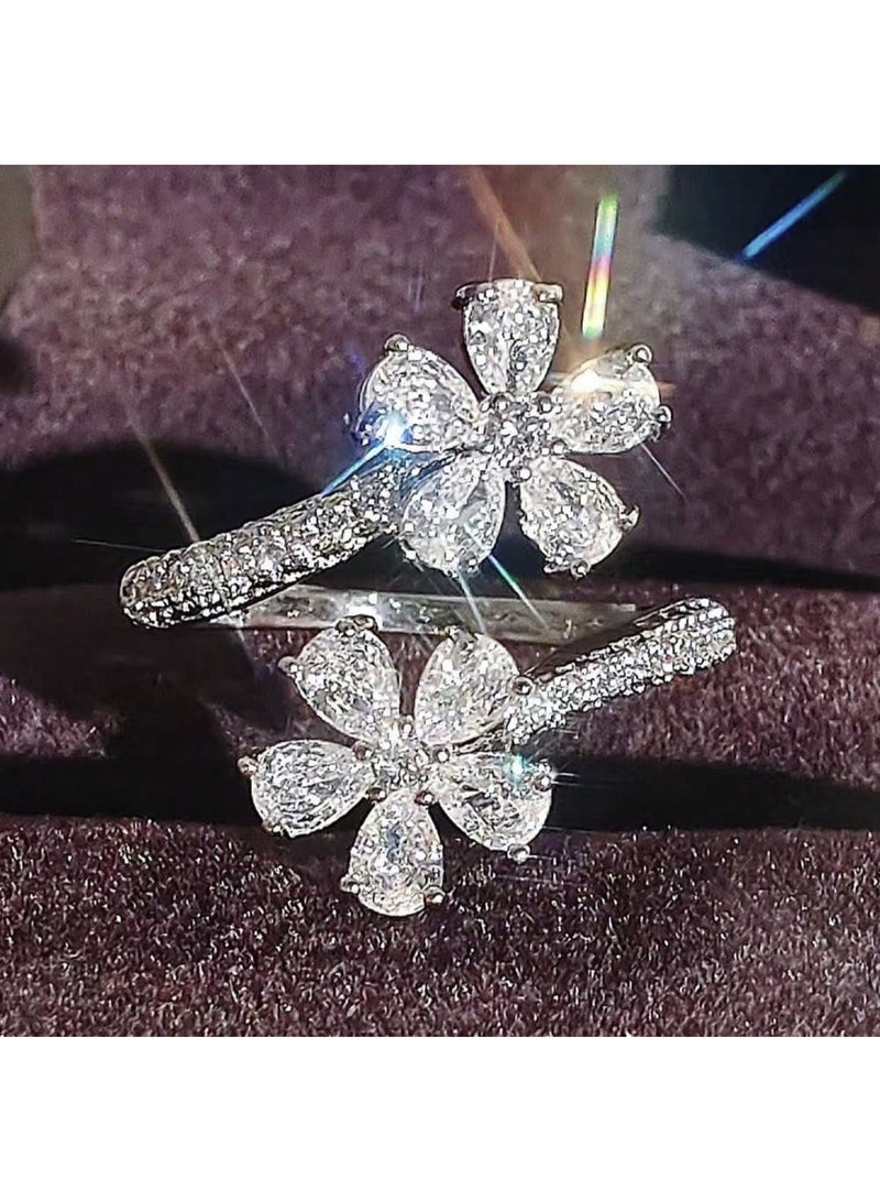 ڤيا خاتم زهرة نسائي فاخر بتصميم أنيق وناعم - Image 4